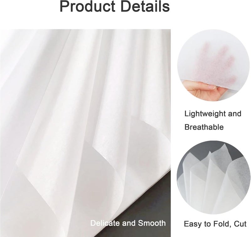 Beyoslf 65 Sheets 24'' x 36'' Acid Free Archival Tissue Paper for Storage, White Acid-Free Wrapping Tissue Paper Unbuffered No Lignin for Long-Term Packaging Clothes Textile Present Wrap - Image 3